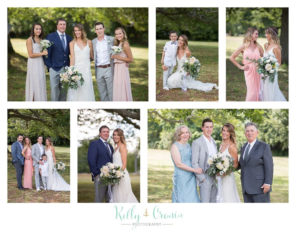 A Bride's family surrounds her | Kelly Cronin Photography | Cape Cod Wedding Photographer