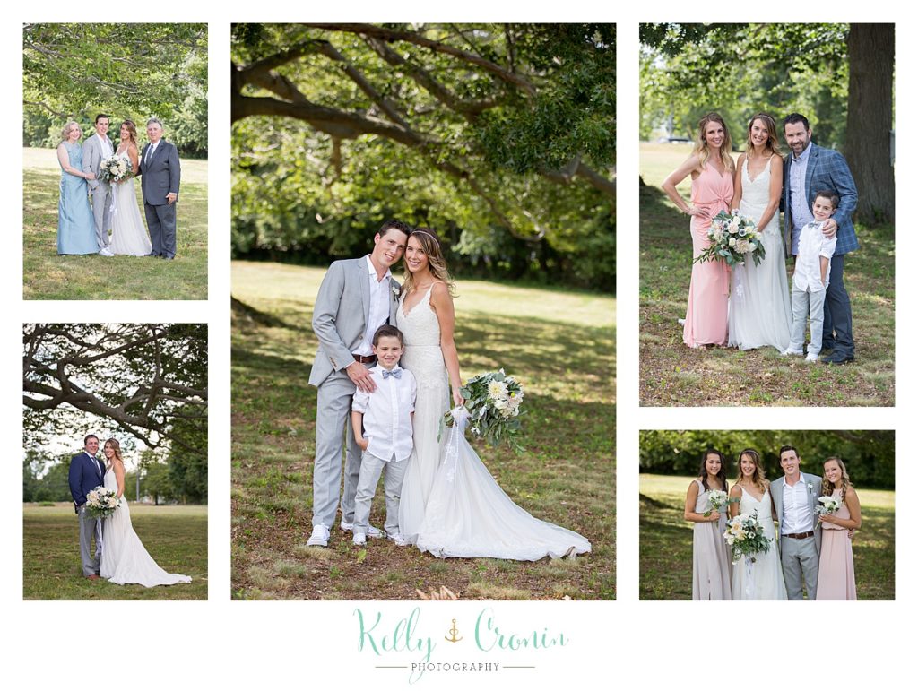 A bride smiles with her bridal party | Kelly Cronin Photography | Cape Cod Wedding Photographer