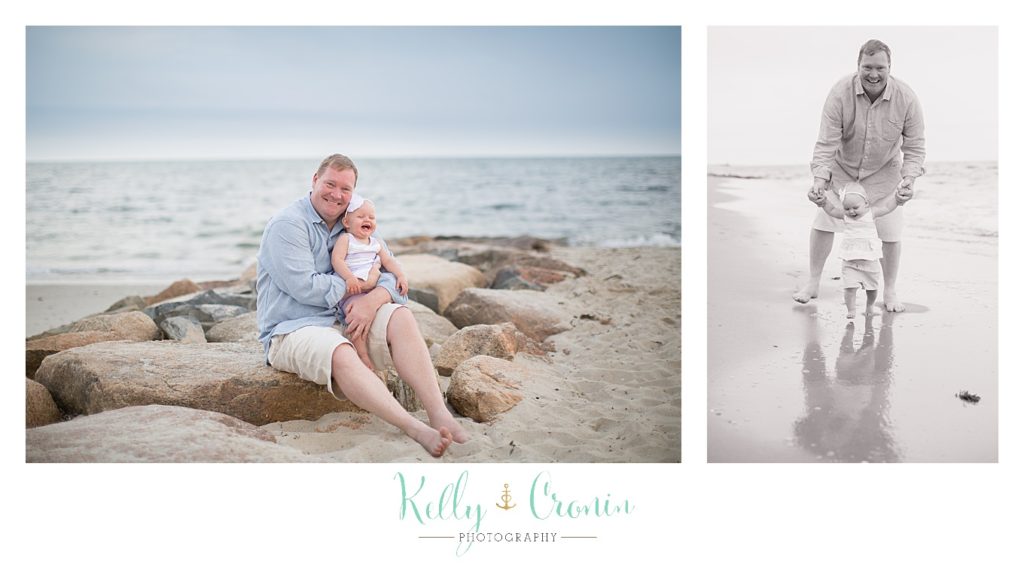 A father holds his baby girl | Kelly Cronin Photography | Cape Cod Family Photographer