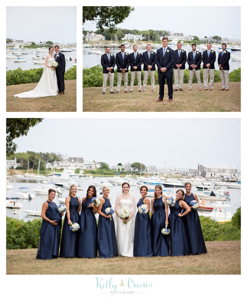 A wedding party stands together | Kelly Cronin Photography | Cape Cod Wedding Photographer