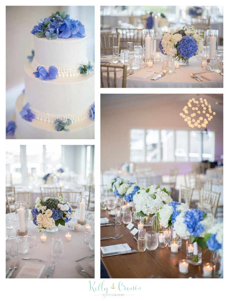 A venue is decorated for a wedding | Kelly Cronin Photography | Cape Cod Wedding Photographer