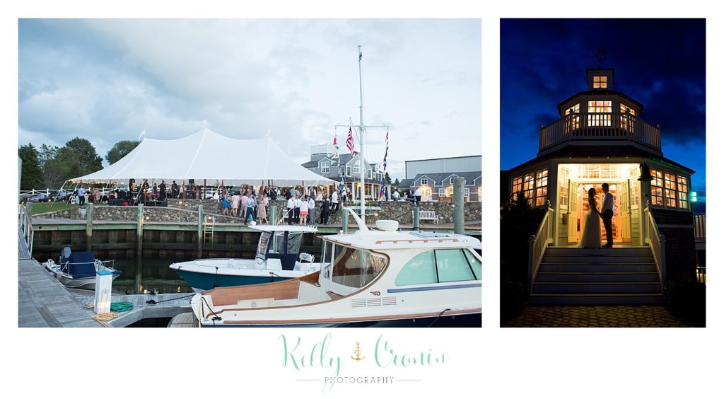A lighthouse is lit up | Kelly Cronin Photography | Cape Cod Wedding Photographer