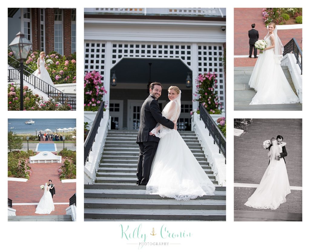 A bride and groom get close | Kelly Cronin Photography | Cape Cod Wedding Photographer