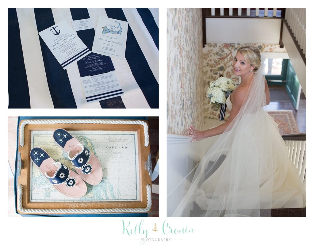 A bride turns around | Kelly Cronin Photography | Cape Cod Wedding Photographer