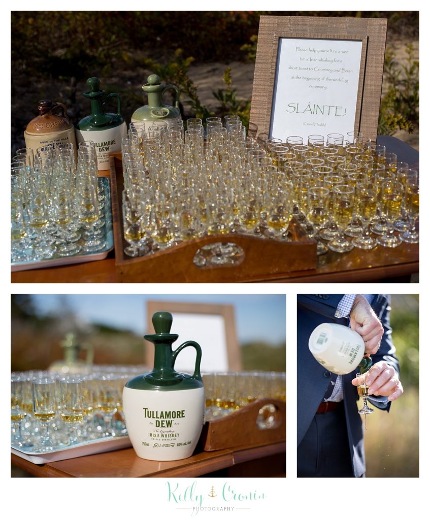 A table is ready for wedding guests | Kelly Cronin Photography | Cape Cod Wedding Photographer