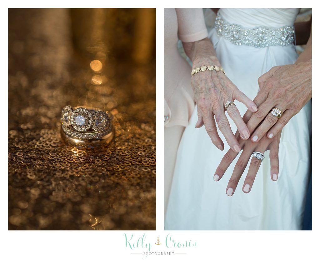 Three generations of wedding bands  | Kelly Cronin Photography | Cape Cod Wedding Photographer