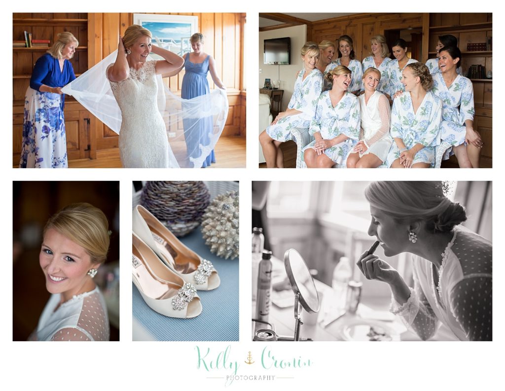 A bride gets ready for her wedding | Kelly Cronin Photography | Cape Cod Wedding Photographer