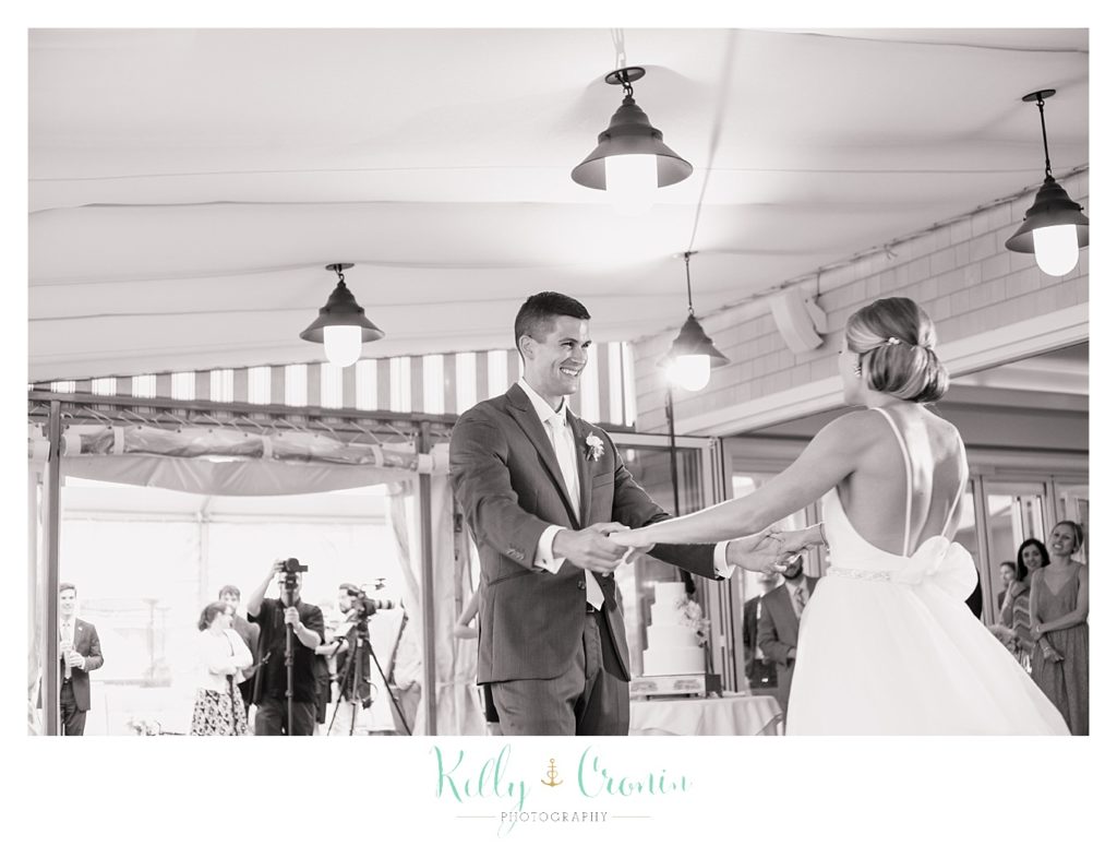 A man dances with his wife | Kelly Cronin Photography | Cape Cod Wedding Photographer