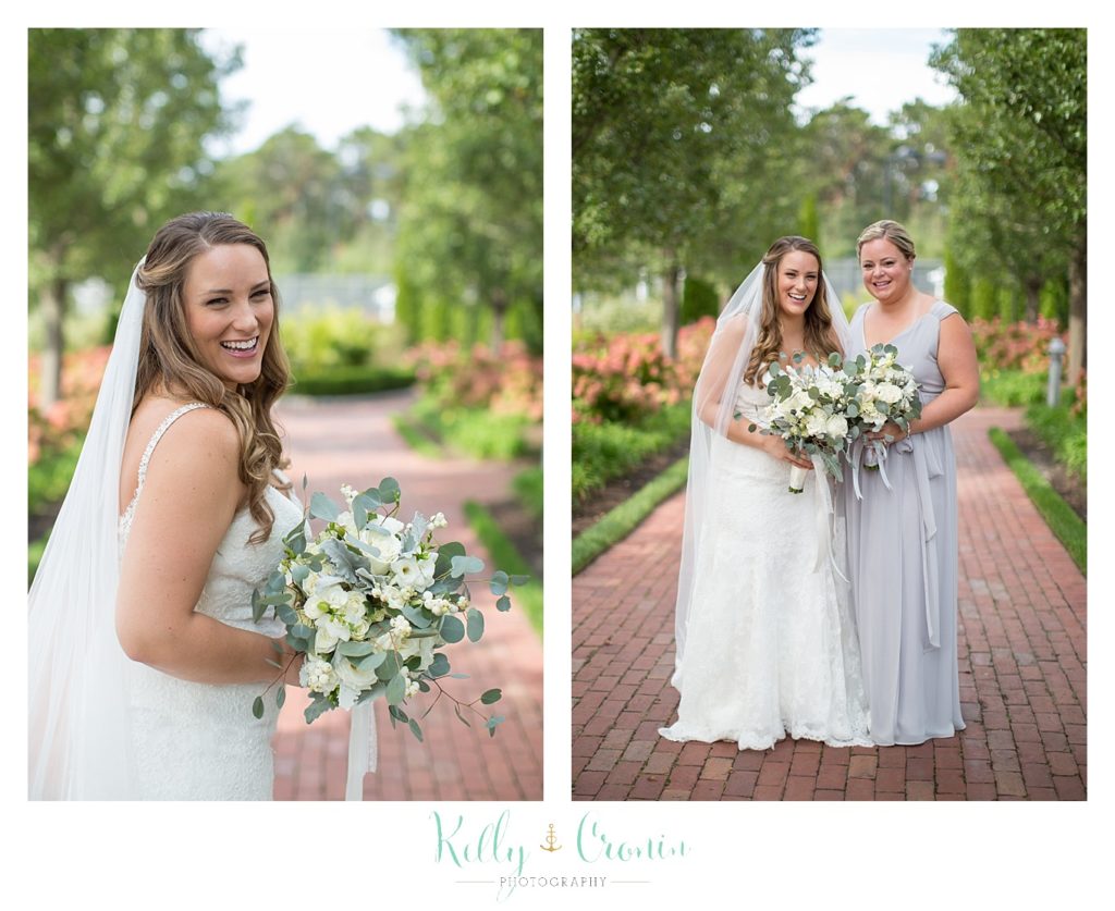 A bride looks over her shoulder | Kelly Cronin Photography | Cape Cod Wedding Photographer