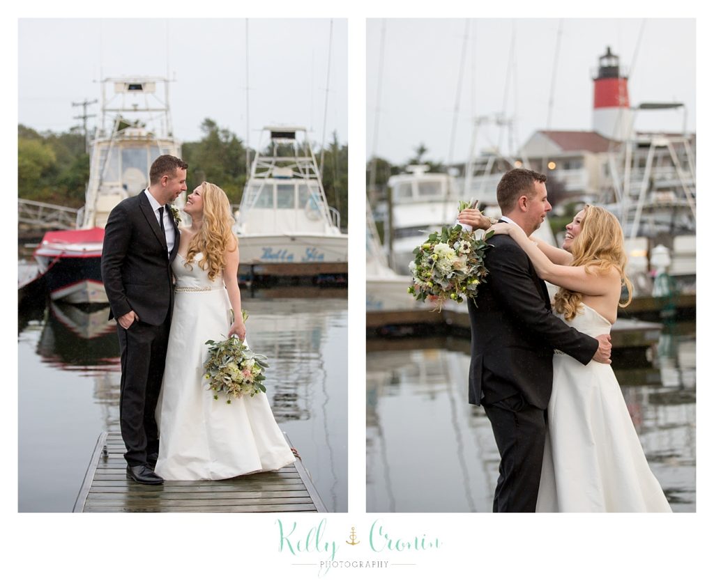 A wife holds her groom  | Kelly Cronin Photography | Cape Cod Wedding Photographer