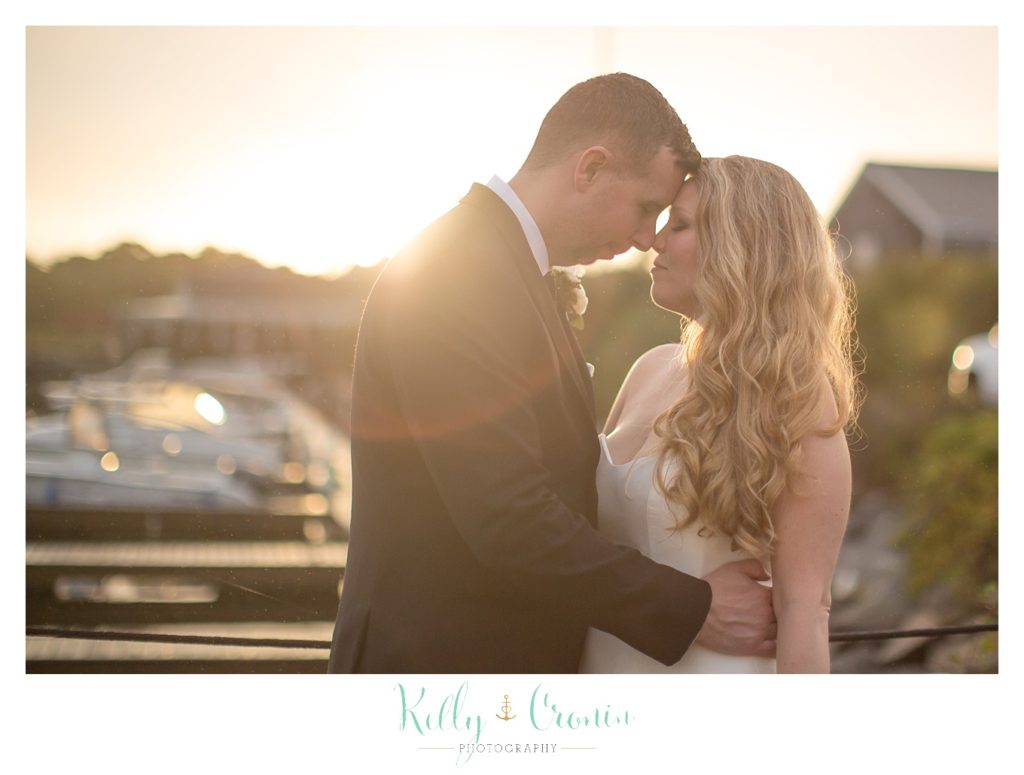A couple get close  | Kelly Cronin Photography | Cape Cod Wedding Photographer