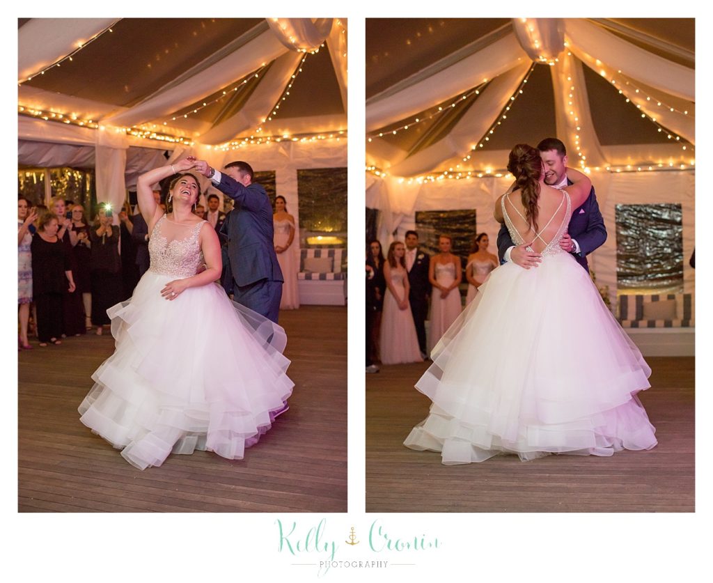 Bride and Groom dancing | Kelly Cronin Photography | Cape Cod Wedding Photographer