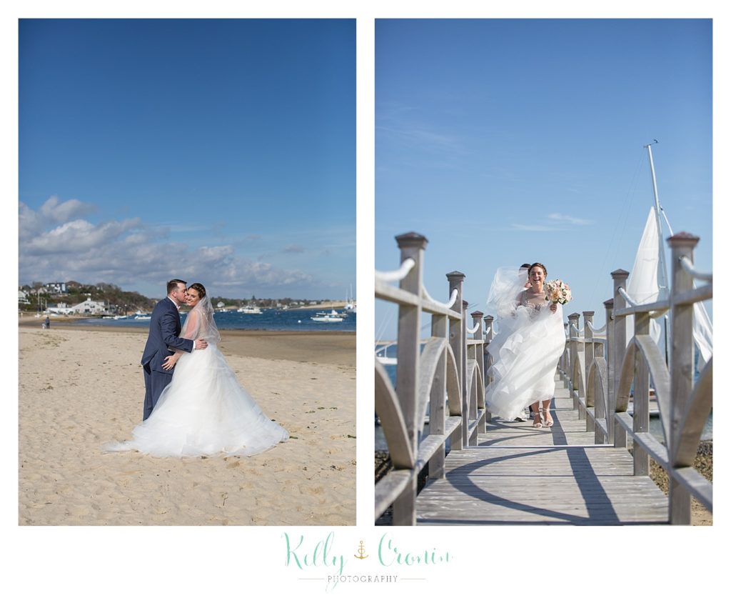 Newlyweds kiss each other | Kelly Cronin Photography | Cape Cod Wedding Photographer