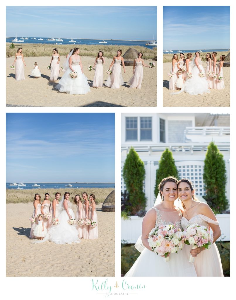 Bridal party has fun | Kelly Cronin Photography | Cape Cod Wedding Photographer