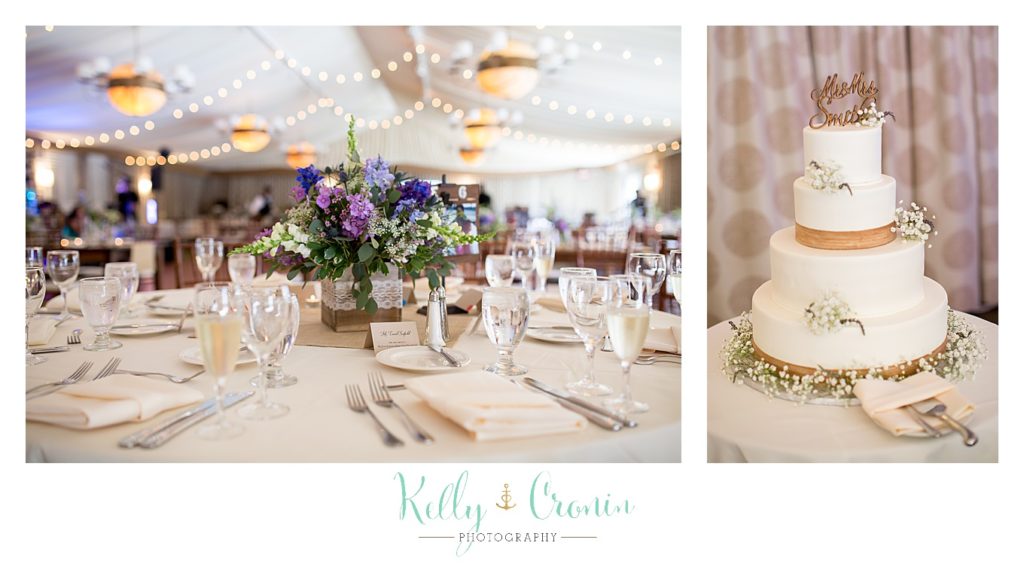 A venue is decorated | Kelly Cronin Photography | Ocean Edge Resort and Golf Club