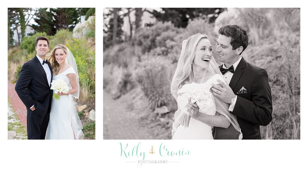 A couple steal a moment together during their Romance in Cape Cod. | Captured by Kelly Cronin Photography