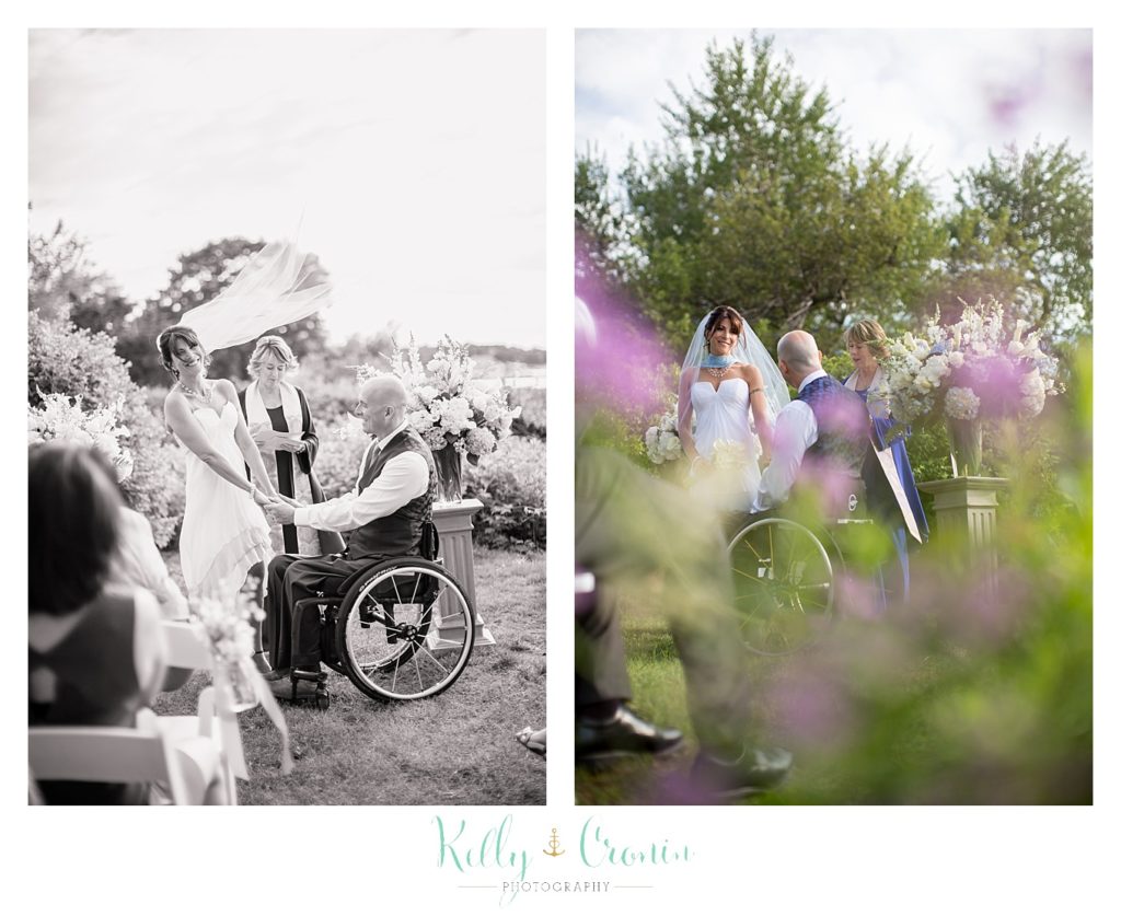 A couple exchange vows | Kelly Cronin Photography | Chatham Wedding Photographer
