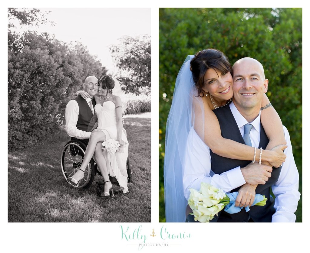 A woman hugs her husband | Kelly Cronin Photography | Chatham Wedding Photographer