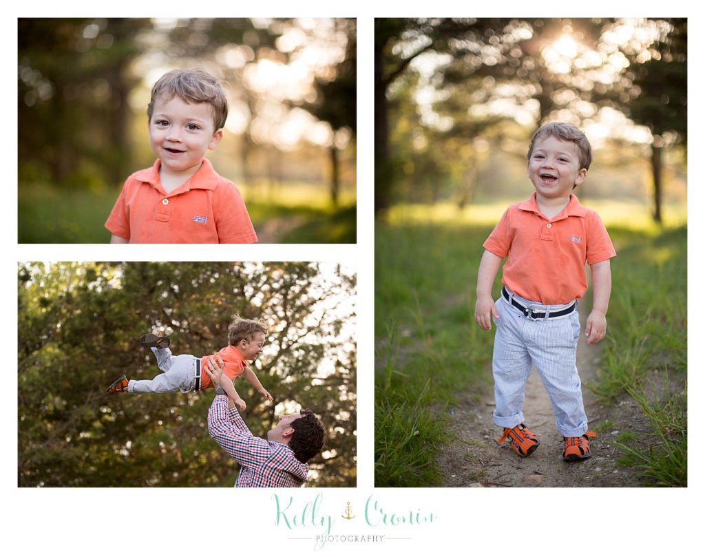 A boy plays with his dad | Kelly Cronin Photography | Cape Cod Family Photographer 