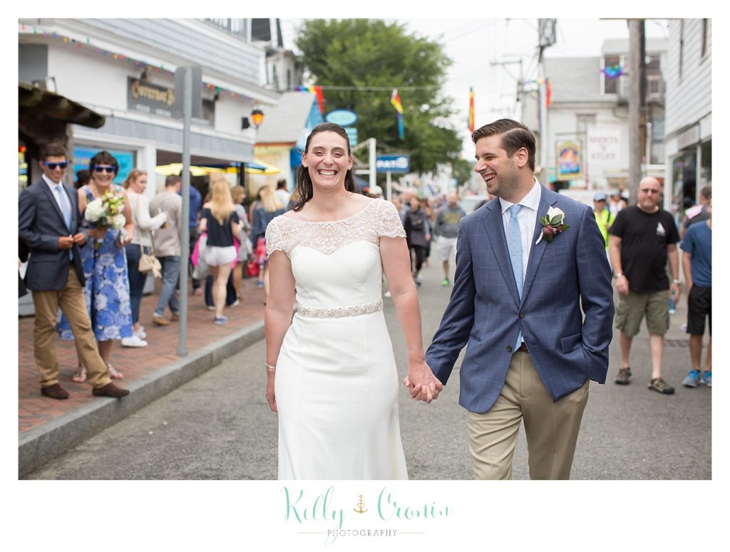 A groom looks at his bride | Kelly Cronin Photography | Pilgrim Monument