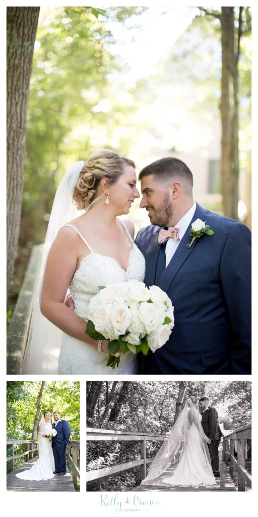 A man leans in close to his bride | Kelly Cronin Photography | Resort Wedding in Cape Cod
