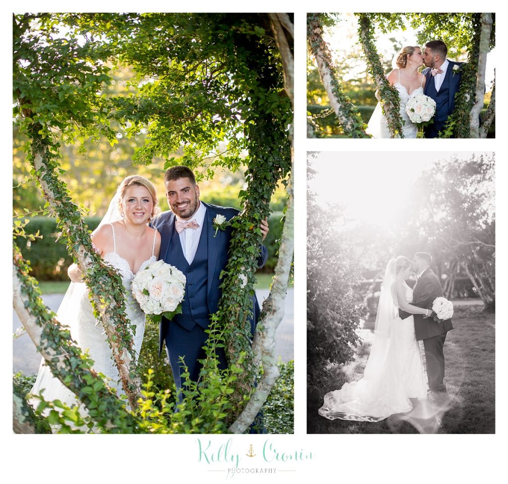 A bride and groom steal a few moments alone | Kelly Cronin Photography | Resort Wedding in Cape Cod