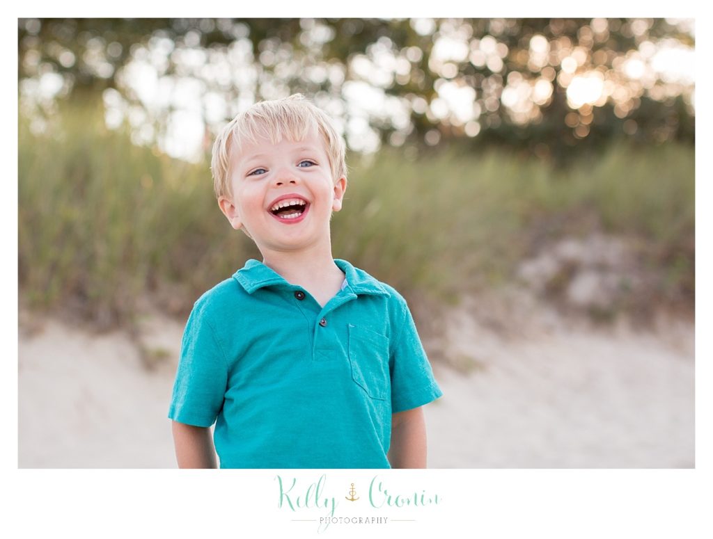 A boy gives a big laugh  | Kelly Cronin Photography | Seaside Photography