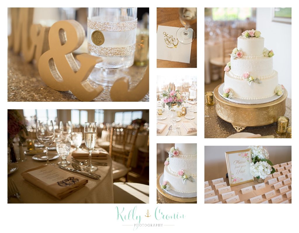 A venue is decorated for a wedding | Kelly Cronin Photography | Cape Cod love story