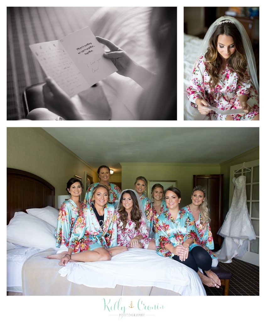 A bridal party gets ready for a wedding | Kelly Cronin Photography | Cape Cod love story